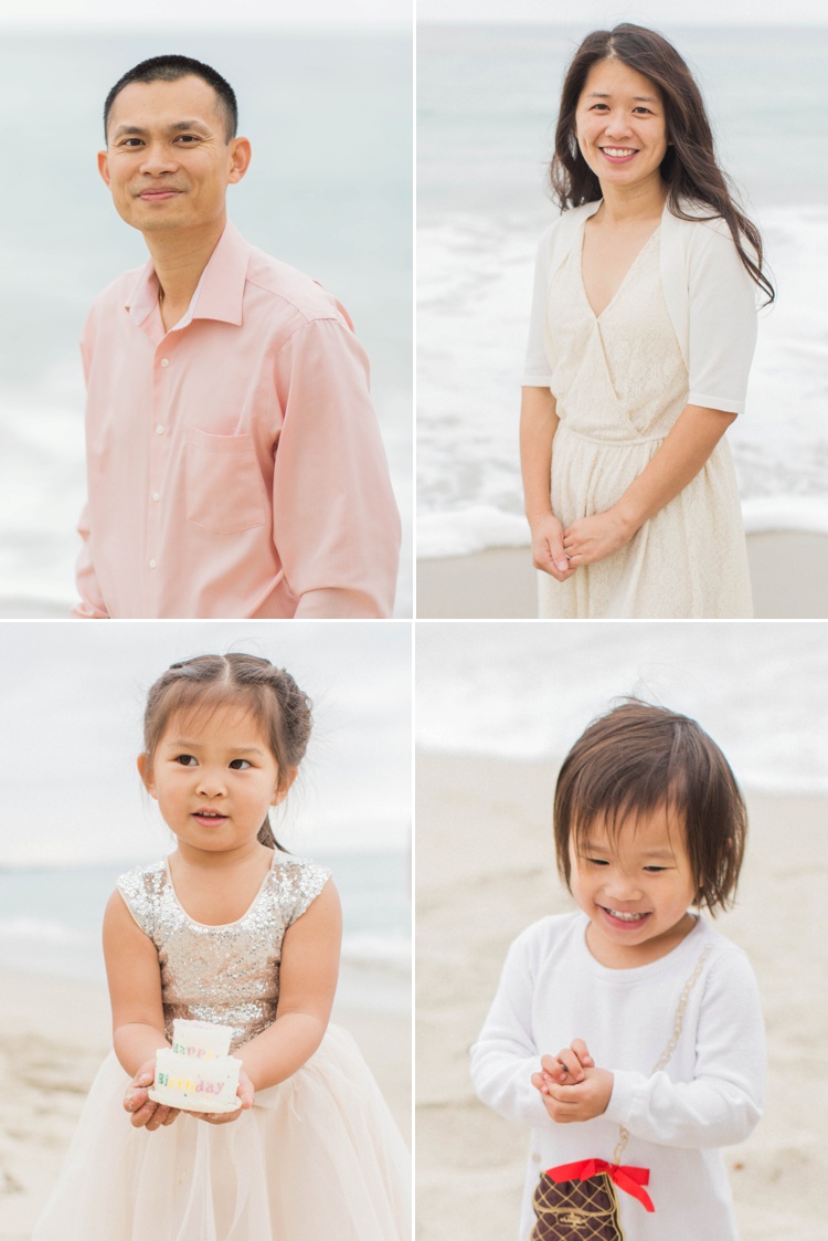 family pictures on the beach