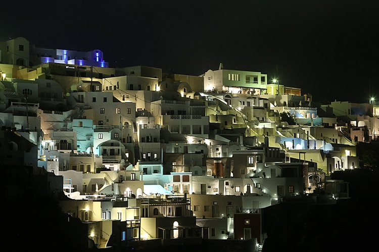 santorini by night