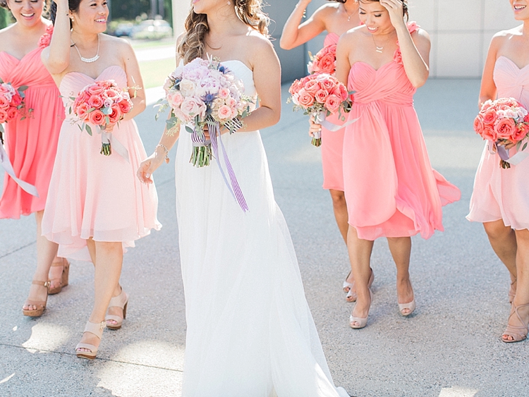 coral bridesmaid dresses