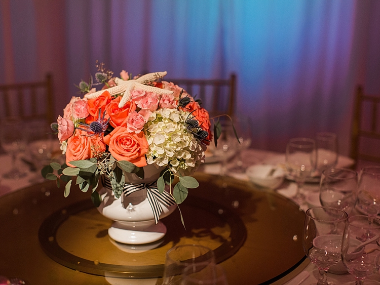 coral centerpiece