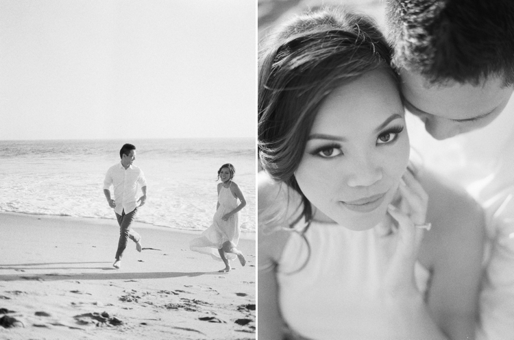 los angeles beach engagement photography