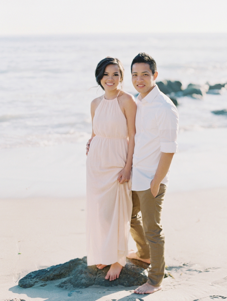 orange county beach engagement photography