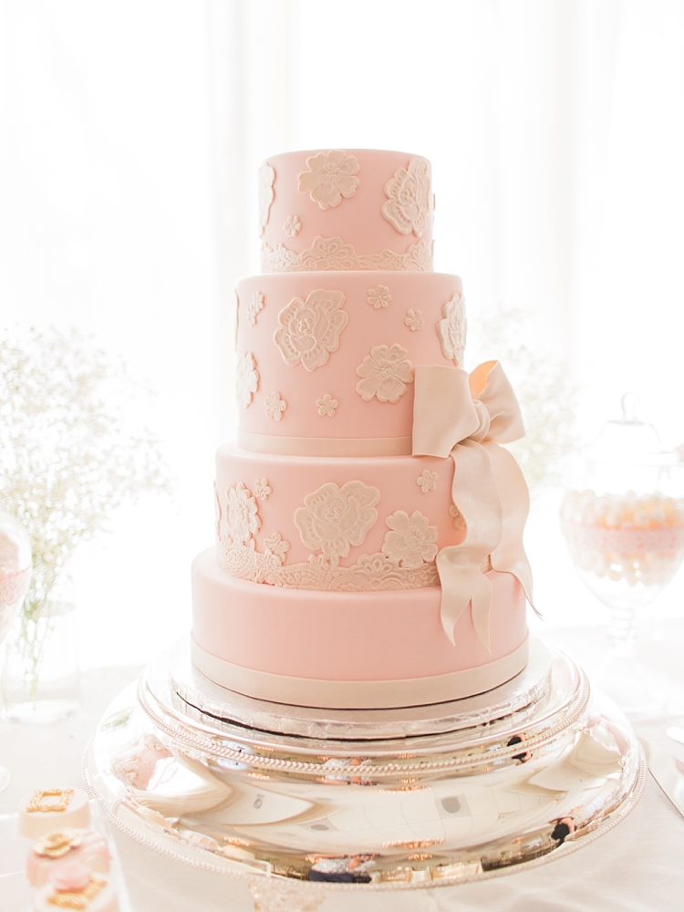 blush wedding cake