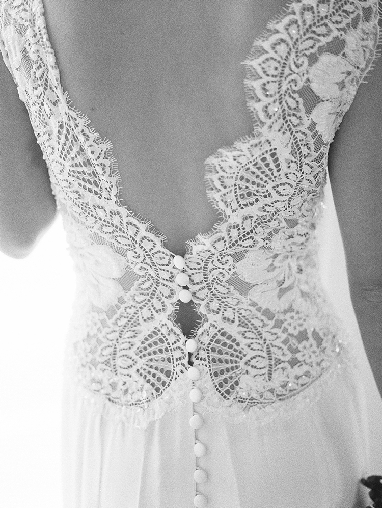 Lace Back Wedding Dress