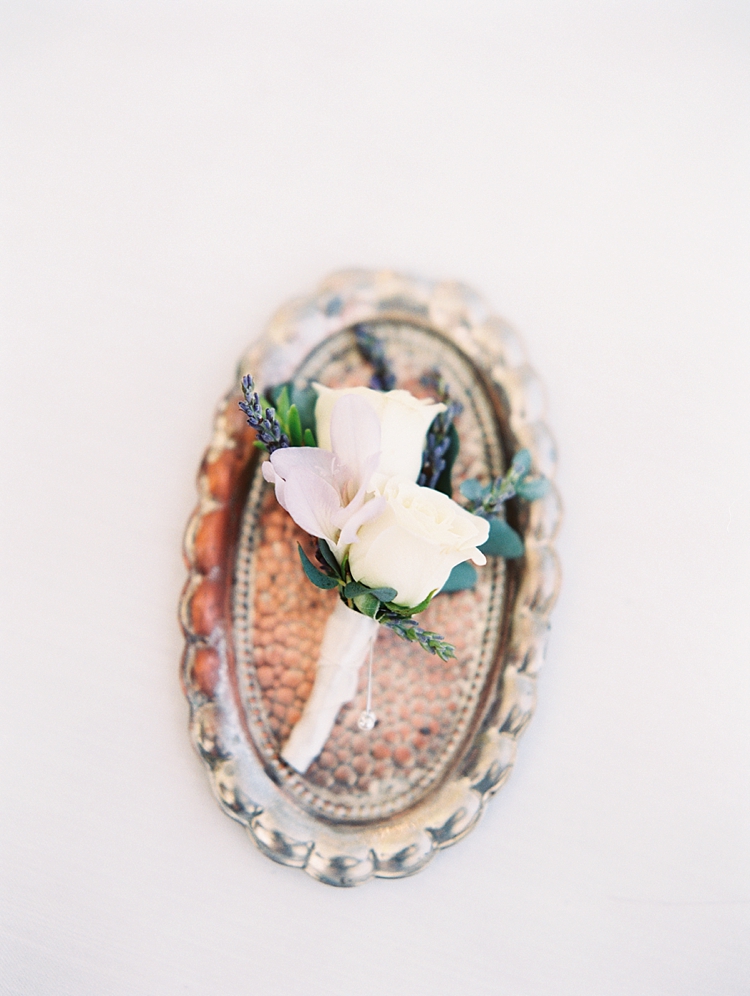 lavender boutonniere