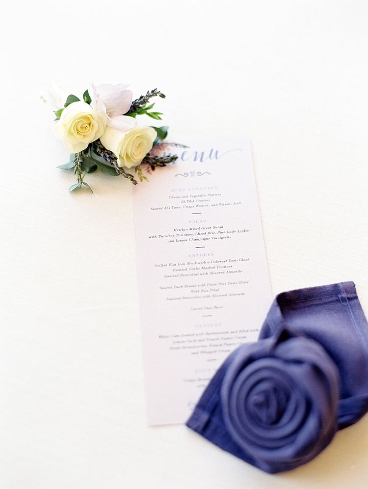 wedding menu