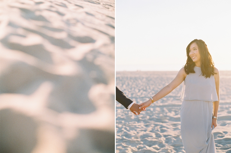 los angeles beach engagement photos