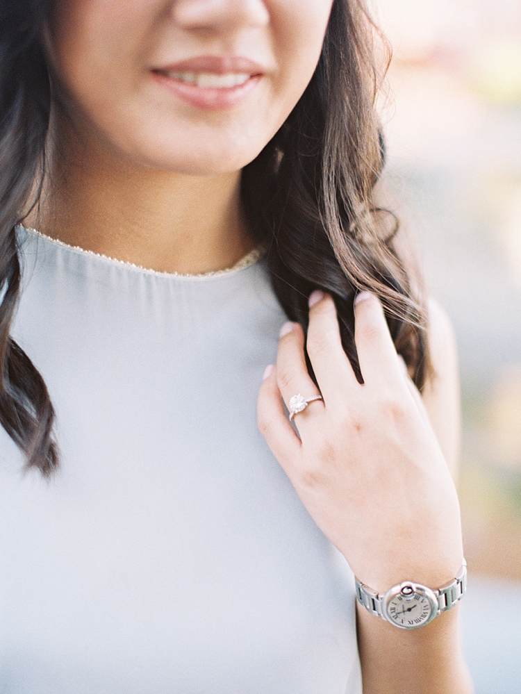 pastel engagement session dress