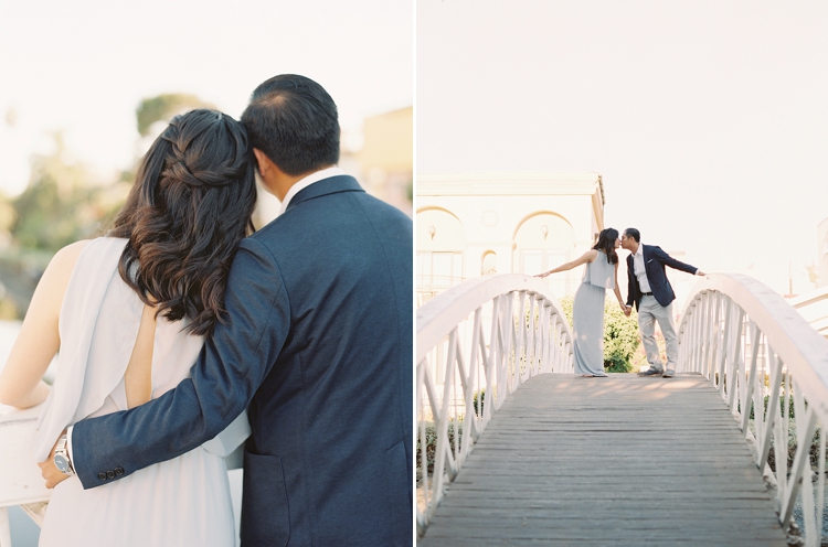 venice beach bridge engagement photos