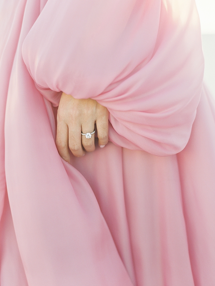 engagement dress pink flowy romantic