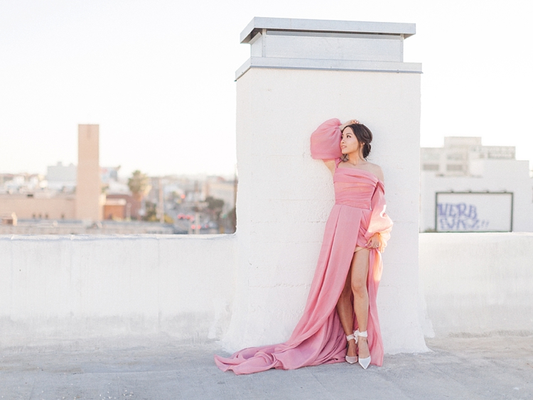 flowy dress engagement shoot