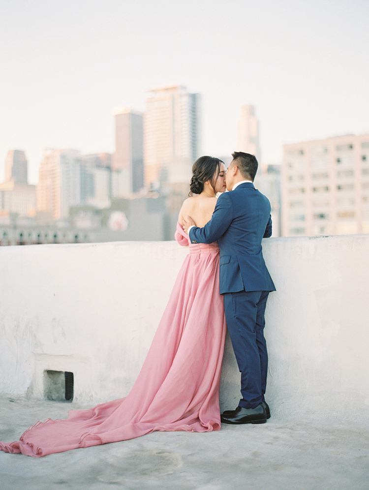los angeles rooftoop engagement photography