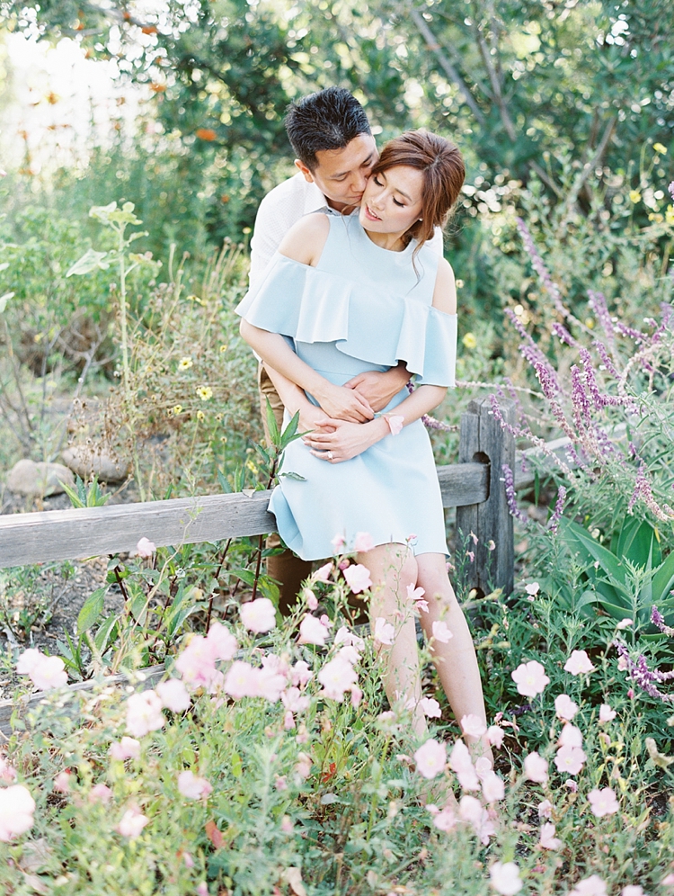 orange county garden engagement photography